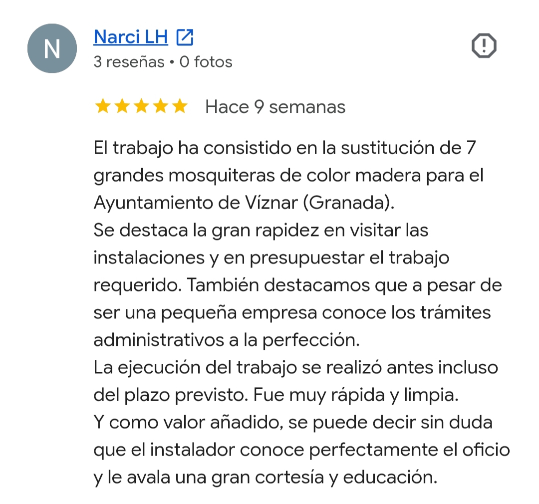reseña persianas javier sanchez
